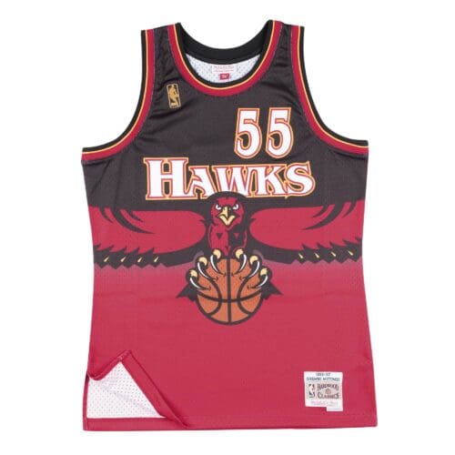 Atlanta Hawks 55 Red Eagles Edition 96-97 Mitchell Retro Kits Dickenberg Mutombo Jersey Cheap