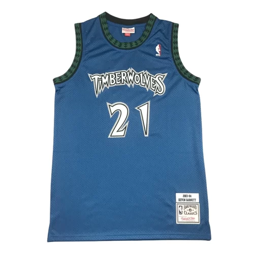 04 Minnesota Timberwolves 21 Retro Blue Jersey Cheap