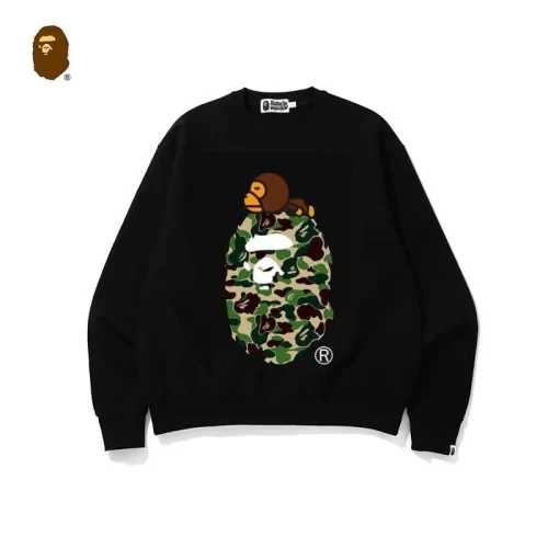 2024 APE Embroidered Logo Crew Neck Sweater Unisex Outerwear Style 5