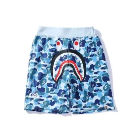 APE Shark Mouth Street Camo Hip to Hop Shorts Couple Loose Terry Unisex Style 10