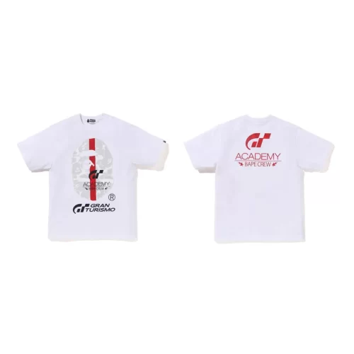 APE x GT Racing Ape Print T-Shirt Unisex Cotton Fashion Casual