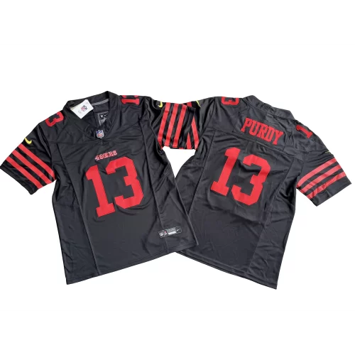 Black San Francisco 49ers 13 Brock Purdy Nike Vapor FUSE Limited Jersey Cheap