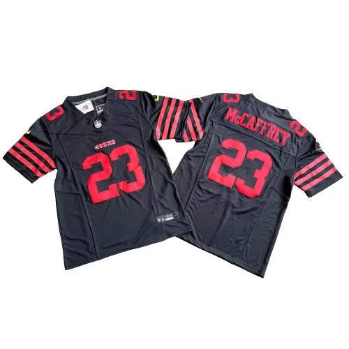 Black San Francisco 49ers 23 Christian McCaffrey Nike Vapor FUSE Limited Jersey Cheap