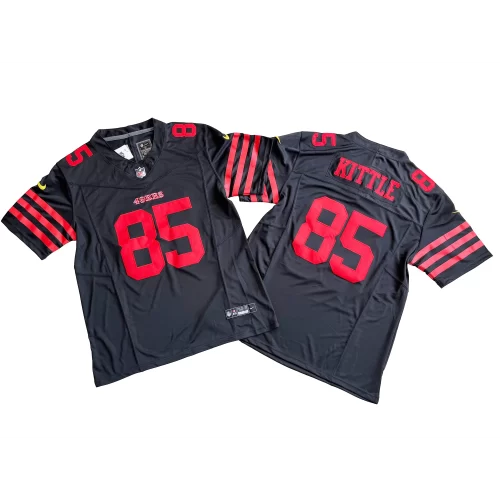 Black San Francisco 49ers 85 George Kittle Nike Vapor FUSE Limited Jersey Cheap