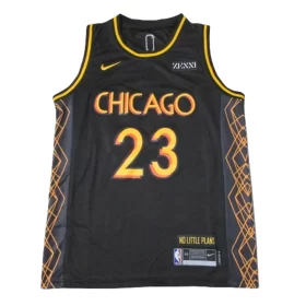 Chicago Bulls 23 Jordan City Edition Black Jersey Cheap
