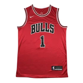 Chicago Bulls 1 New Fabric Red Jersey Cheap