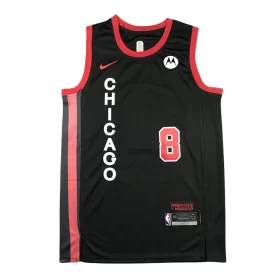 Chicago Bulls 8 Black City Edition Jersey Cheap
