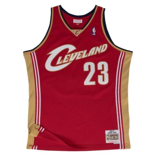 Cleveland Cavaliers 23 Red 02 04 Mitchell Retro Hole Cloth Jersey Cheap Lebron James