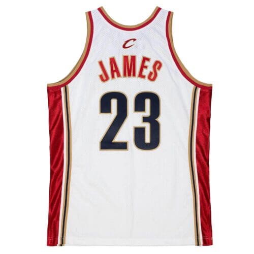 Cleveland Cavaliers 23 White 03 04 Mitchell Retro Kits Lebron James Jersey Cheap 3