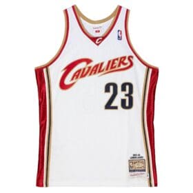 Cleveland Cavaliers 23 White 03 04 Mitchell Retro Kits Lebron James Jersey Cheap 4