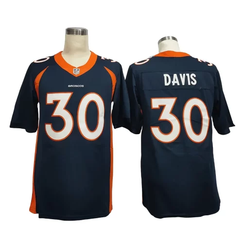 Denver Broncos 30 Retro Dark Blue Jersey Cheap