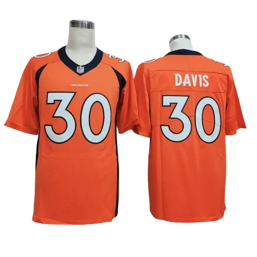Denver Broncos 30 Retro Orange Red Jersey Cheap