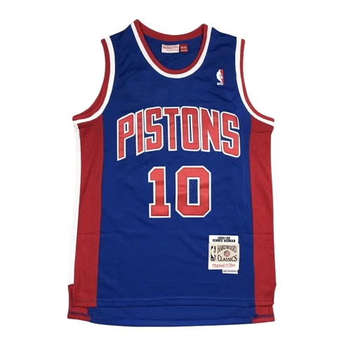 Detroit Pistons 10 Blue Vintage Label Jersey Cheap