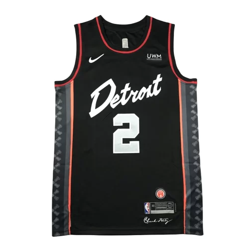Detroit Pistons 2 Black City Edition Jersey Cheap