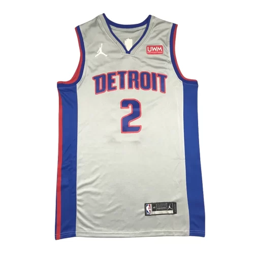Detroit Pistons 2 Grey Jersey Cheap