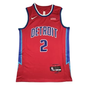 Detroit Pistons 2 Red City Edition Jersey Cheap
