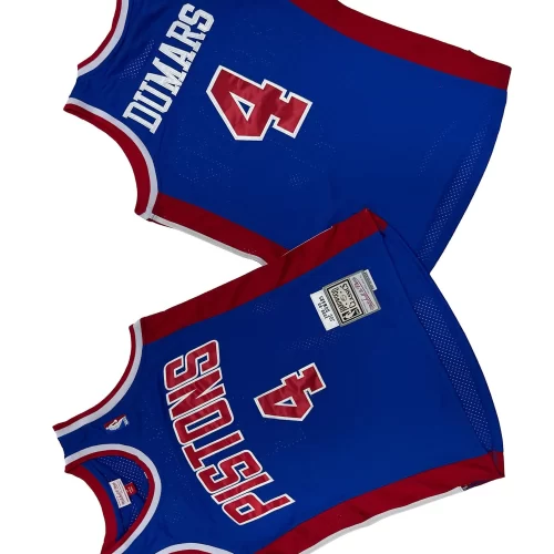 Detroit Pistons No 4 Cailan 88 89 Mitchell Retro Kits Joe Dumas Jersey Cheap