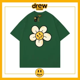 Drew Heart Print Short Sleeve T Shirt Unisex Cotton Loose Summer Style 3