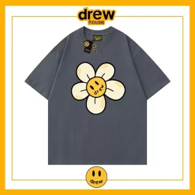 Drew Heart Print Short Sleeve T-Shirt Unisex Cotton Loose Summer Style 9