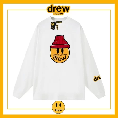 Drew Heavyweight Long Sleeve T-Shirt Cotton Loose Unisex Sweatshirt Style 10