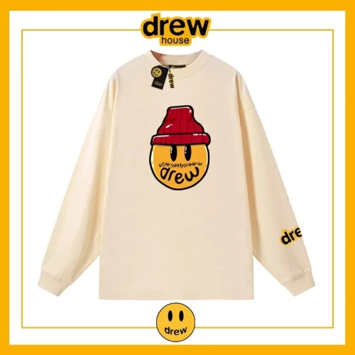 Drew Heavyweight Long Sleeve T-Shirt Cotton Loose Unisex Sweatshirt Style 3
