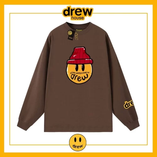 Drew Heavyweight Long Sleeve T-Shirt Cotton Loose Unisex Sweatshirt Style 5
