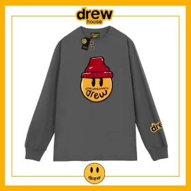Drew Heavyweight Long Sleeve T Shirt Cotton Loose Unisex Sweatshirt Style 7