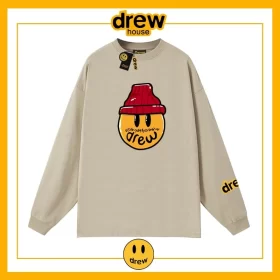 Drew Heavyweight Long Sleeve T Shirt Cotton Loose Unisex Sweatshirt Style 9