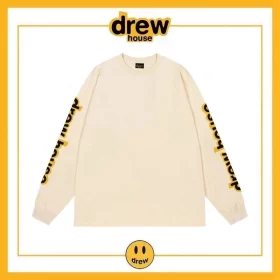 Drew House Arm Letter Long Sleeve T Shirt Unisex Cotton Loose Style 2