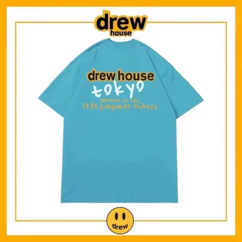 Drew House Bear Letter Short Sleeve T-Shirt Men Cotton Loose Style 10