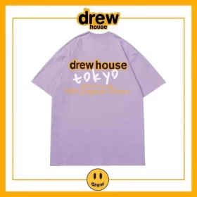 Drew House Bear Letter Short Sleeve T-Shirt Men Cotton Loose Style 12