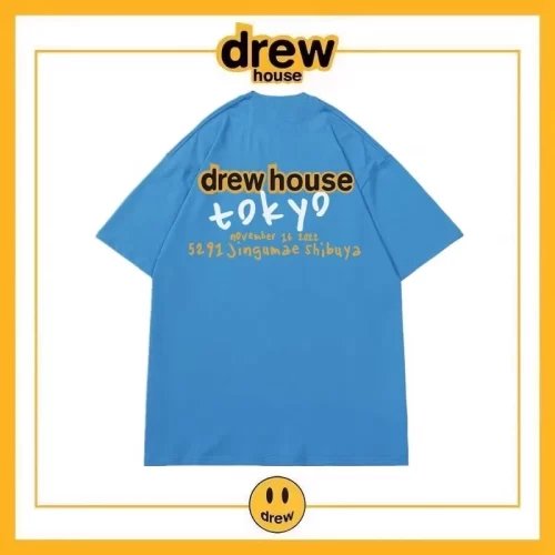 Drew House Bear Letter Short Sleeve T-Shirt Men Cotton Loose Style 8