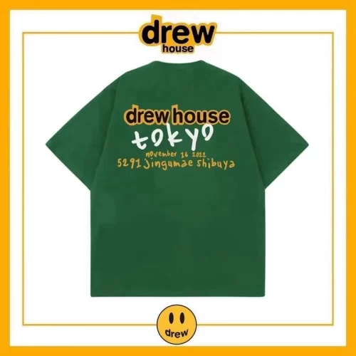 Drew House Bear Letter Short Sleeve T-Shirt Men Cotton Loose Style 9