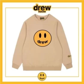Drew House Fleece Sweatshirt Round Neck Unisex Cotton Style 2