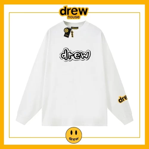 Drew House Heavyweight Long Sleeve T-Shirt Unisex Cotton Thin Top Style 10
