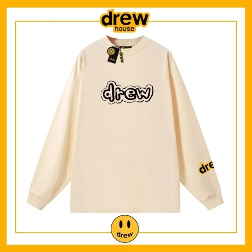 Drew House Heavyweight Long Sleeve T-Shirt Unisex Cotton Thin Top Style 3