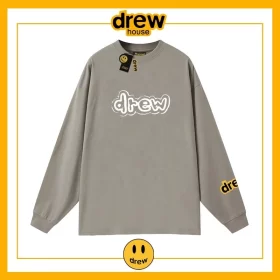 Drew House Heavyweight Long Sleeve T-Shirt Unisex Cotton Thin Top Style 8
