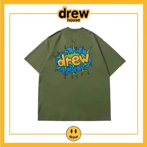 Drew House Print Short Sleeve T-Shirt Unisex Cotton Loose Style 9