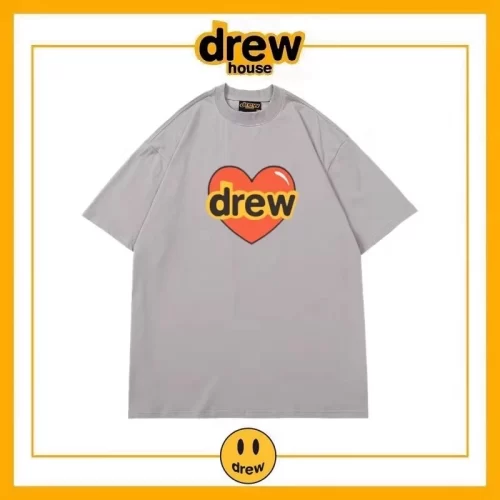 Drew House Print Short Sleeve T-Shirt Unisex Cotton Loose Top Style 25