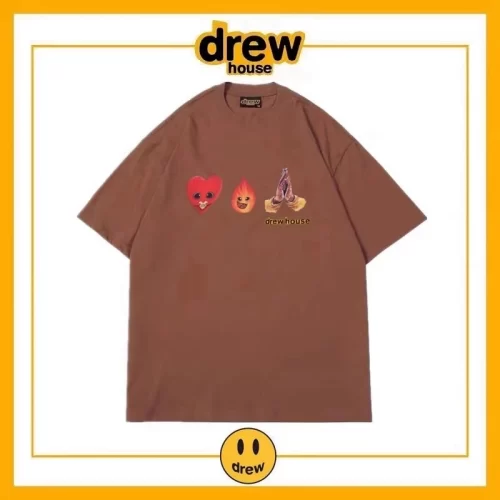Drew House Summer Short Sleeve T-Shirt Cotton Loose Unisex Top Style 19