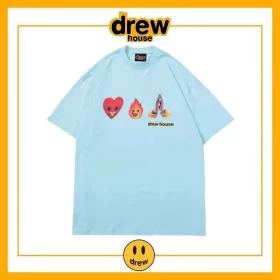 Drew House Summer Short Sleeve T-Shirt Cotton Loose Unisex Top Style 5