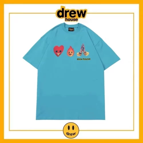 Drew House Summer Short Sleeve T-Shirt Cotton Loose Unisex Top Style 6