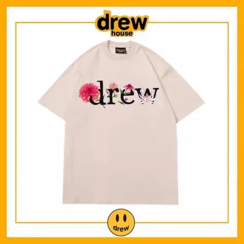 Drew Letter Short Sleeve T-Shirt Unisex Cotton Loose Summer Top Style 3