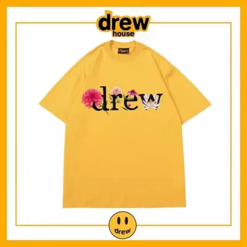 Drew Letter Short Sleeve T-Shirt Unisex Cotton Loose Summer Top Style 4