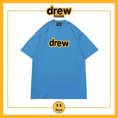 Drew Letter Short Sleeve T-Shirt Unisex Cotton Summer Base Style 11