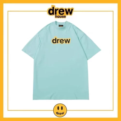 Drew Letter Short Sleeve T-Shirt Unisex Cotton Summer Base Style 13