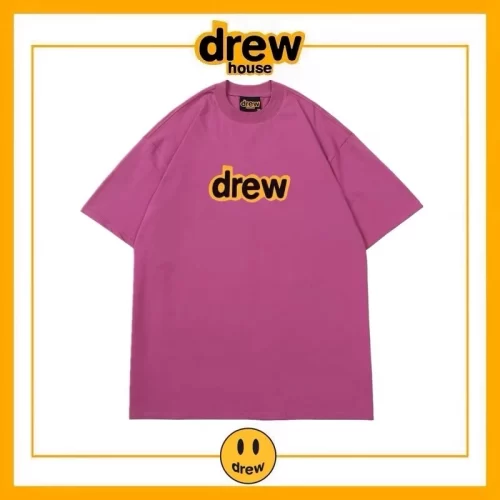 Drew Letter Short Sleeve T-Shirt Unisex Cotton Summer Base Style 15