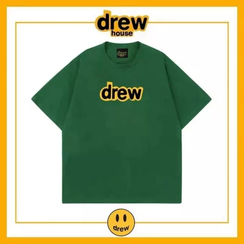Drew Letter Short Sleeve T-Shirt Unisex Cotton Summer Base Style 19