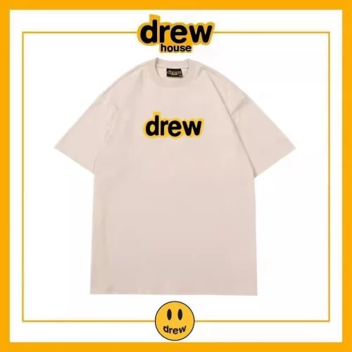 Drew Letter Short Sleeve T-Shirt Unisex Cotton Summer Base Style 20