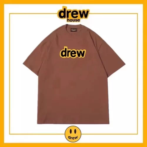 Drew Letter Short Sleeve T-Shirt Unisex Cotton Summer Base Style 24